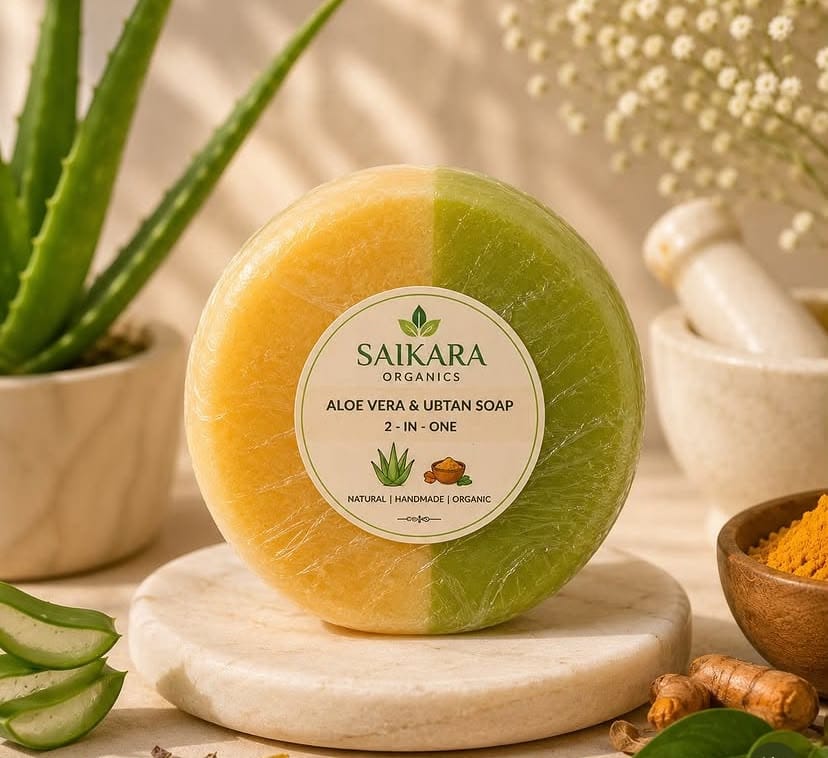 Aloe Vera with honey 2 in 1 soap bar - Image 1